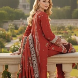 Embrioded khaddar 3 PC