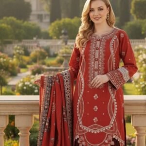 Embrioded khaddar 3 PC