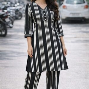 Nishat khaddar 2 pc black