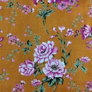 Printed khaddar 2pc mustard