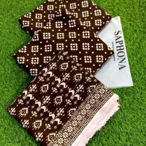 Printed khaddar 3 pc