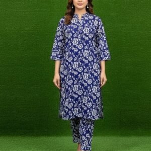 DORIA LINEN BLUE 2PC