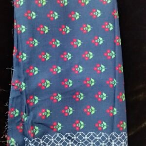 linen printed navy blue