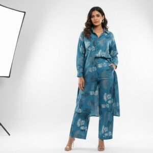 printed lawn 2 pc blue