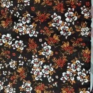 Printed khaddar 2pc dark brown