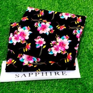 Doria linen 2pc printed black